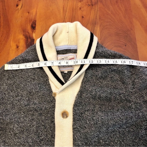 Vintage Peak Performance 100% Lambswool Oversized V Neck Knit Sweater Cardigan. - Picture 12 of 16